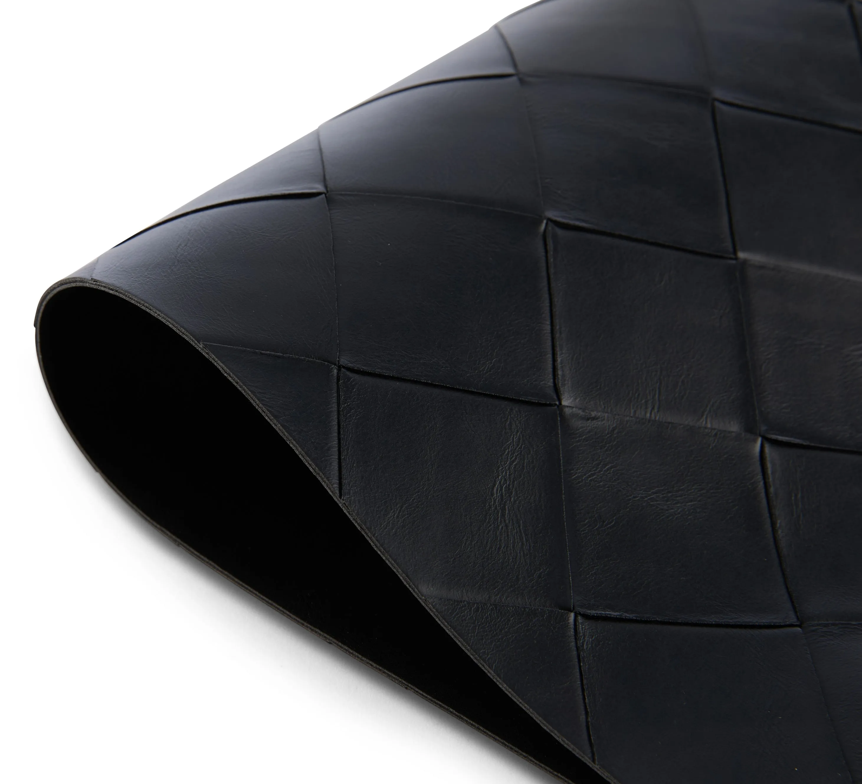 Dainty Home Modena Premium Vegan Leather Reversible 2 Pattern 12" x 18" Rectangular Placemat Set Of 4