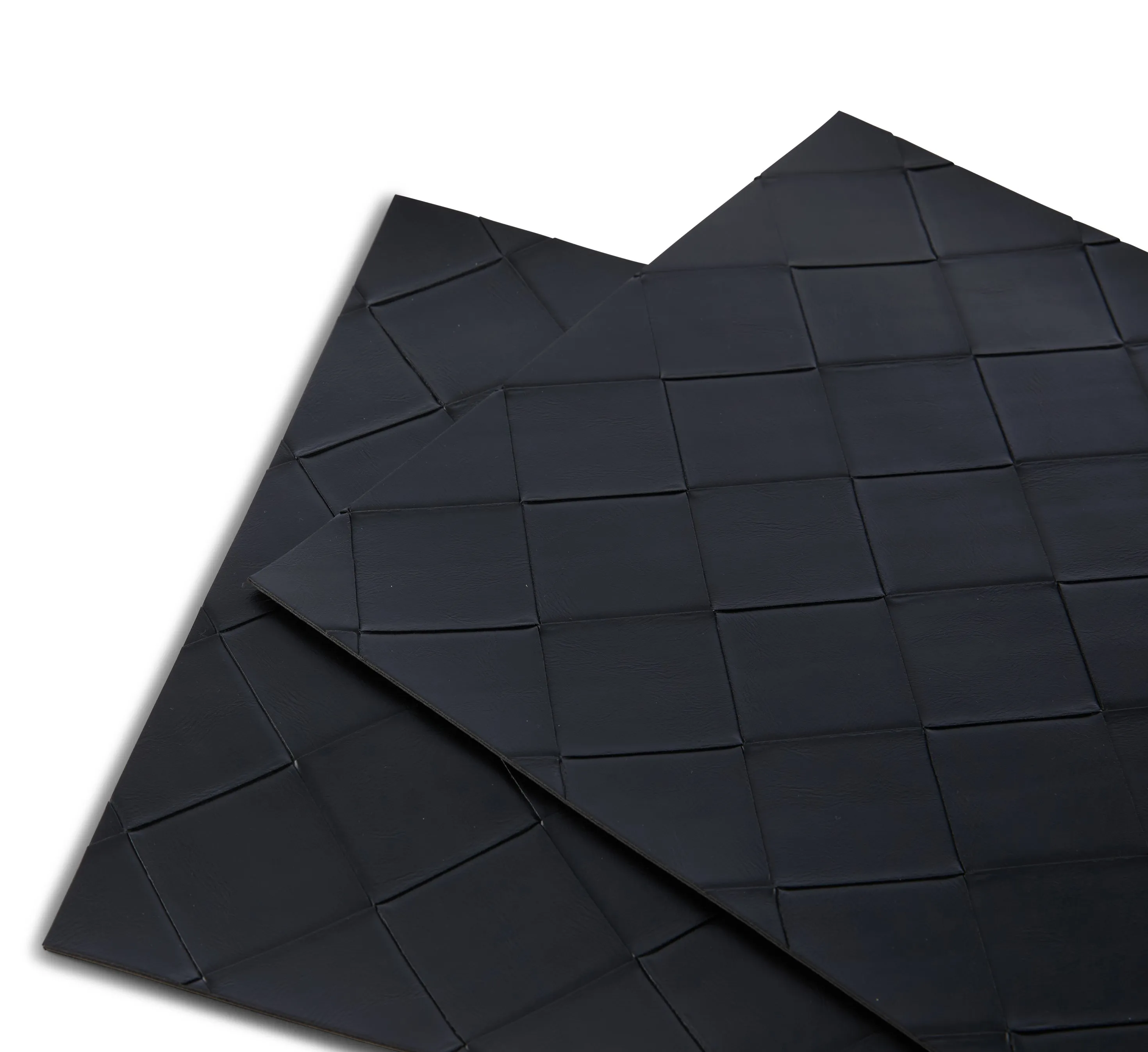 Dainty Home Modena Premium Vegan Leather Reversible 2 Pattern 12" x 18" Rectangular Placemat Set Of 4