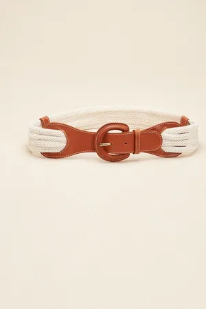 DALABA FABRIC AND LEATHER BELT