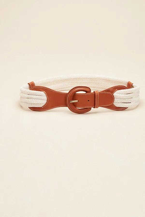 DALABA FABRIC AND LEATHER BELT