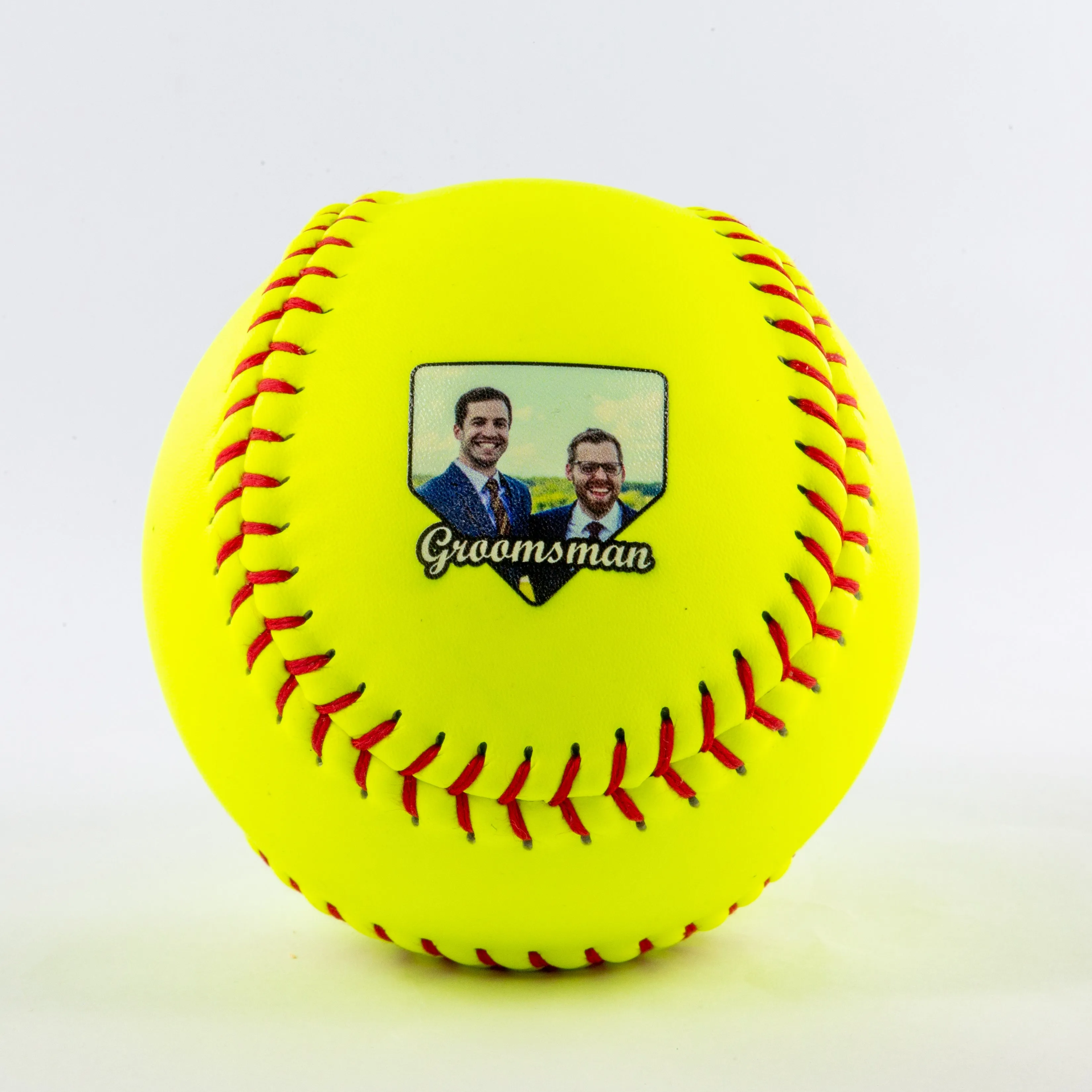 Decorative Name & Wedding Party Role, Printed Softball