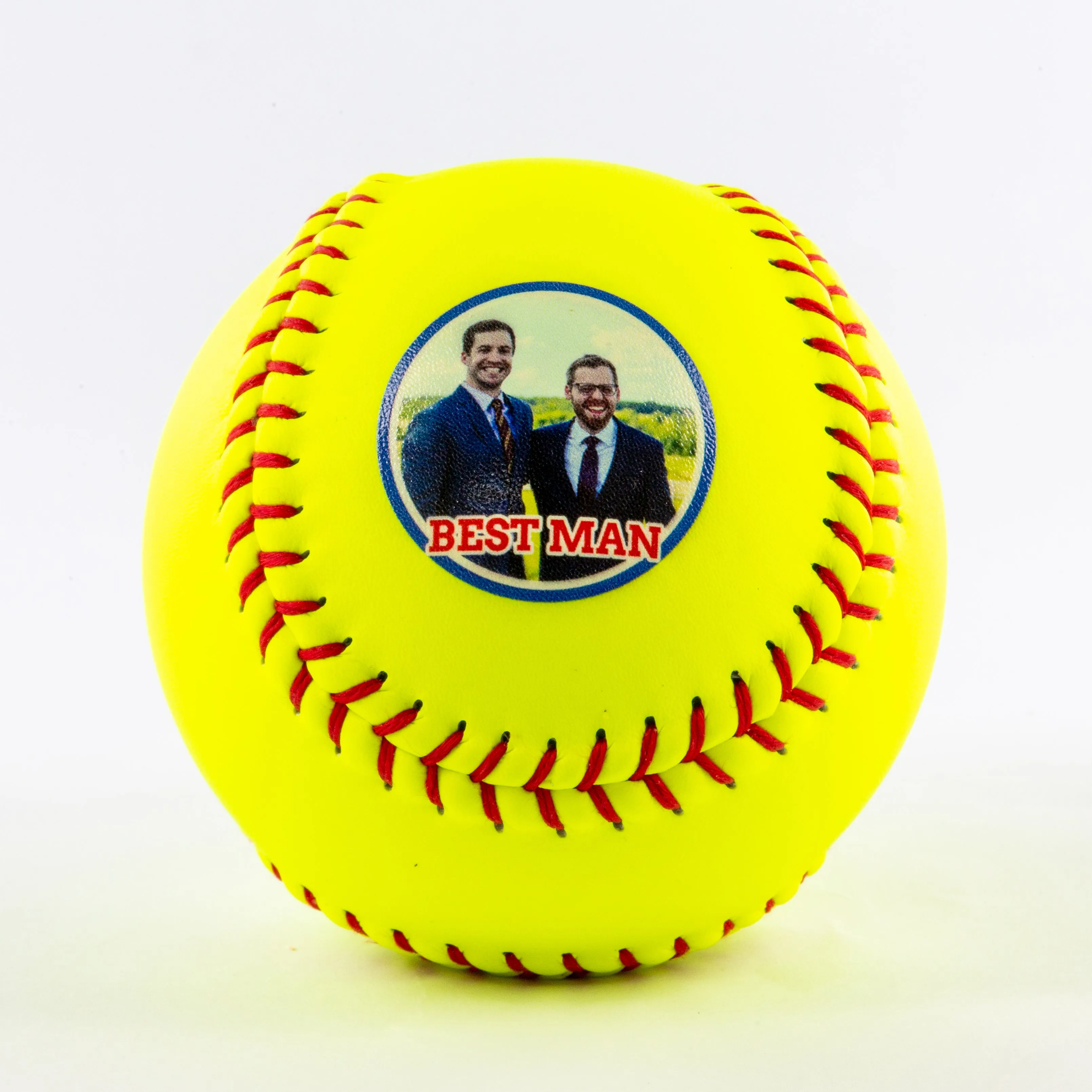 Decorative Name & Wedding Party Role, Printed Softball