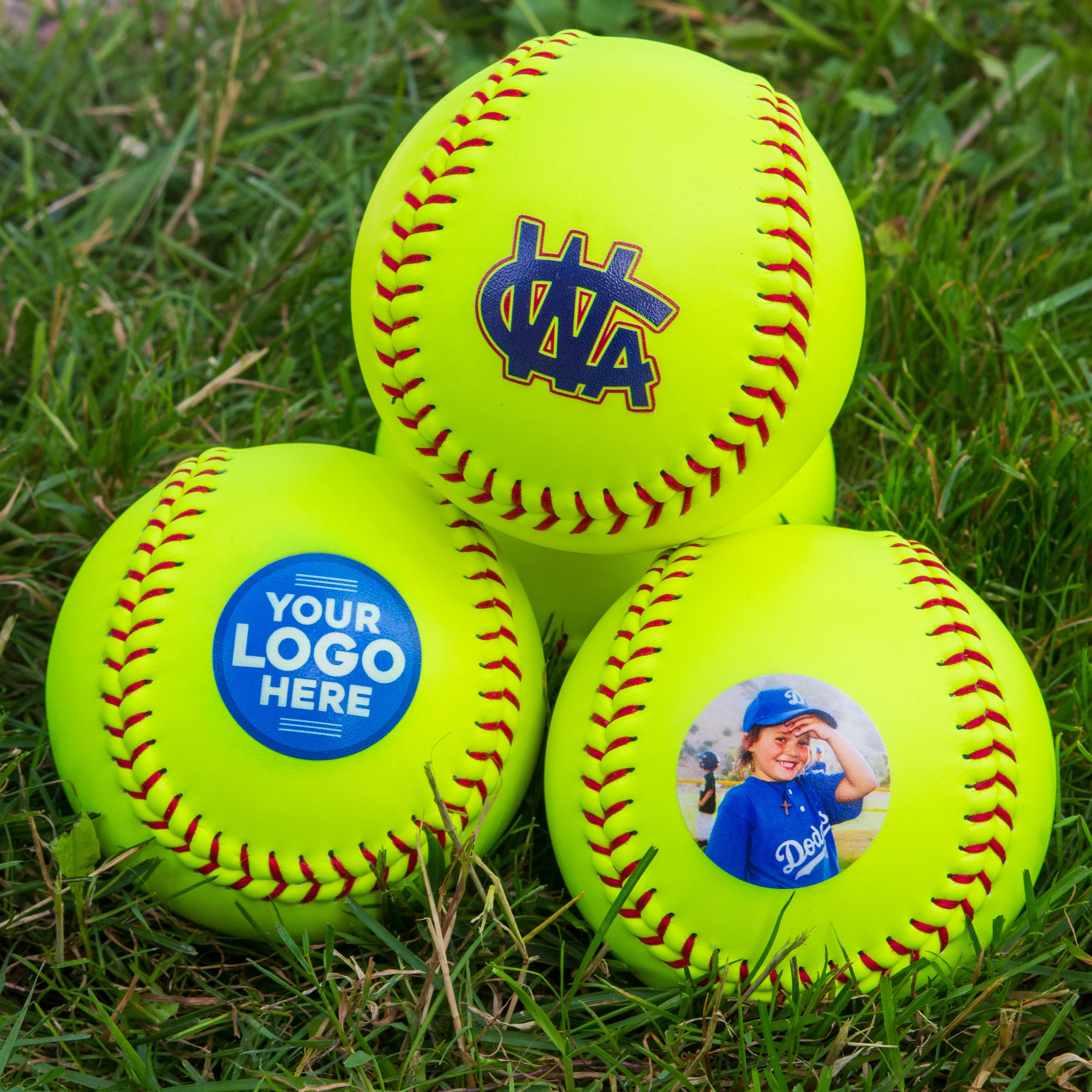 Decorative Name & Wedding Party Role, Printed Softball