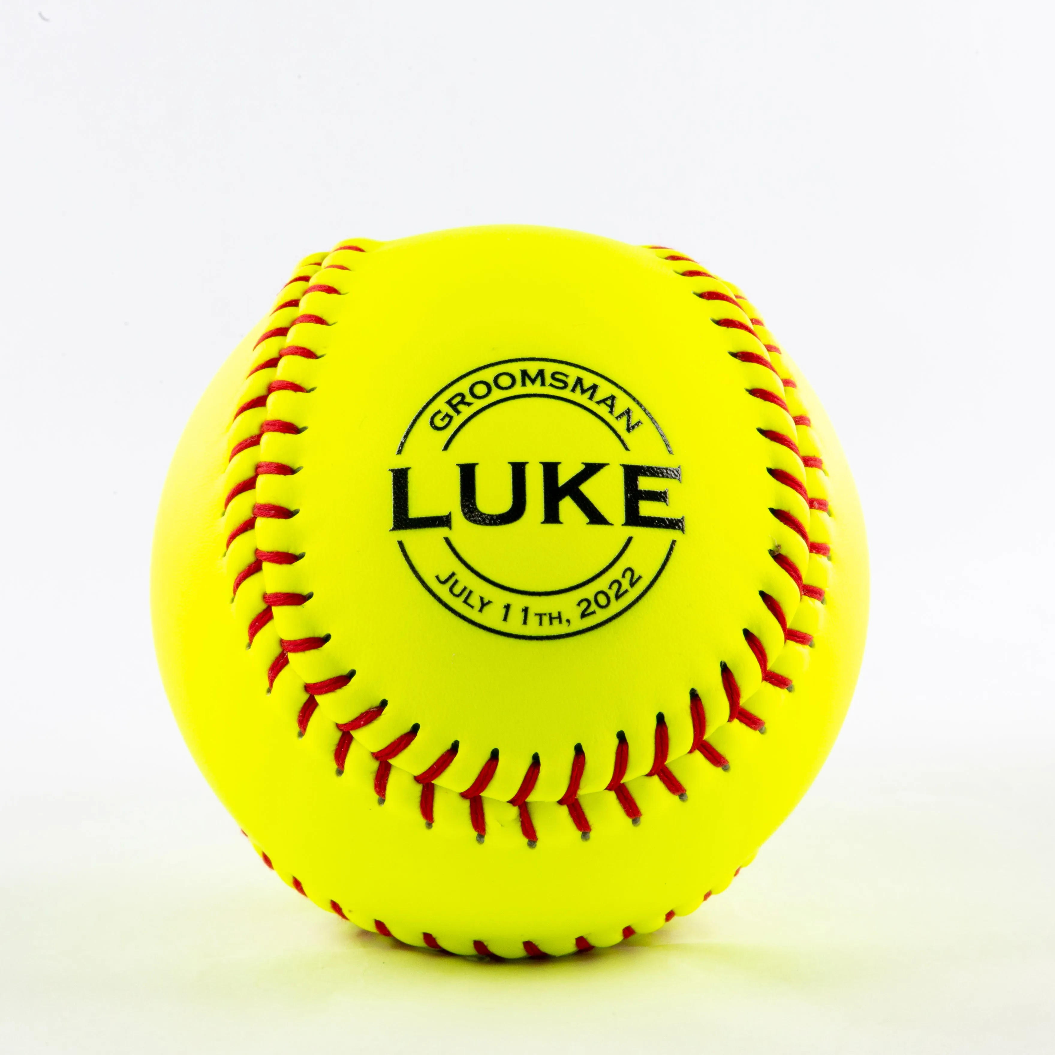 Decorative Name & Wedding Party Role, Printed Softball