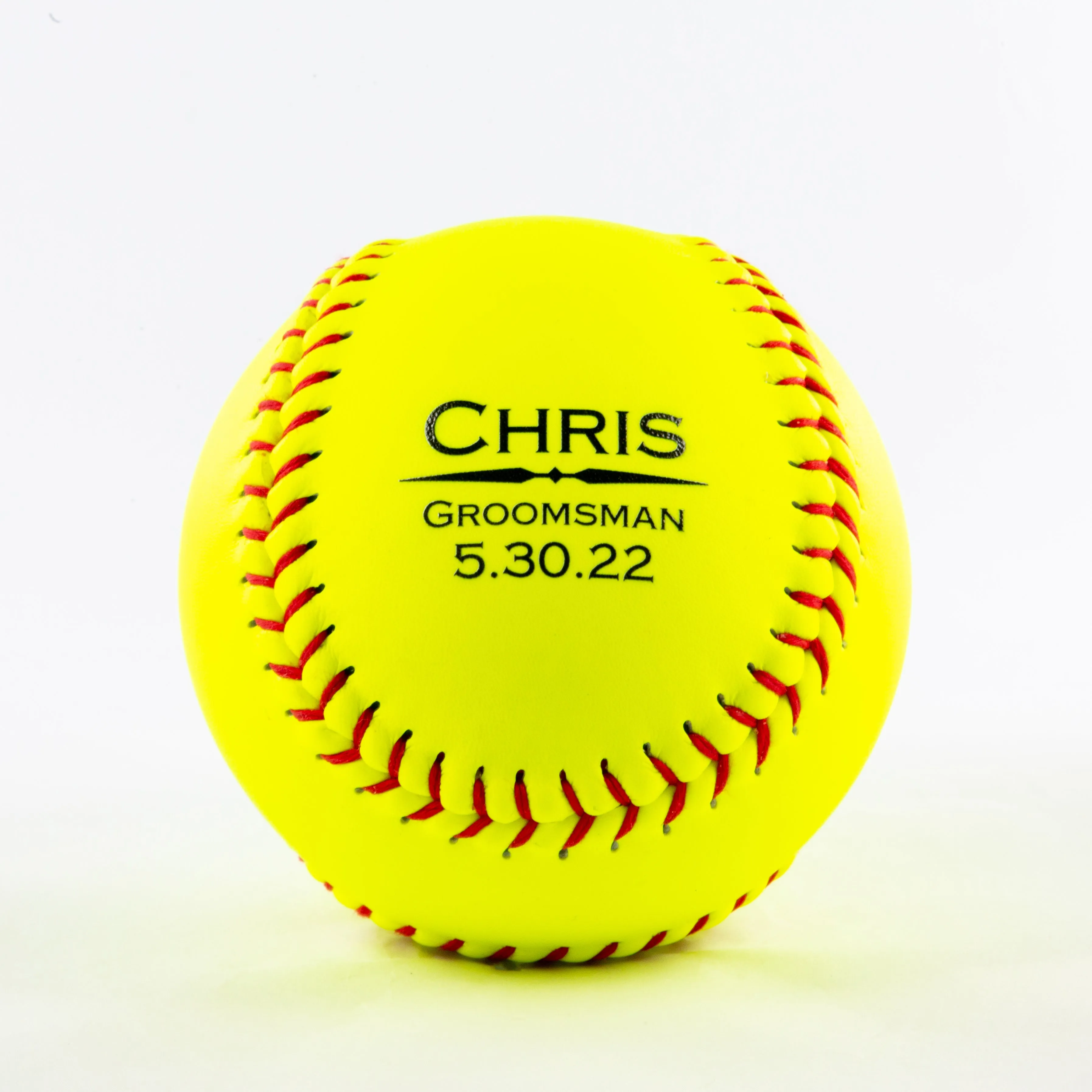 Decorative Name & Wedding Party Role, Printed Softball