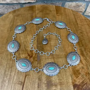 Denise Silver/Aqua Concho Belt