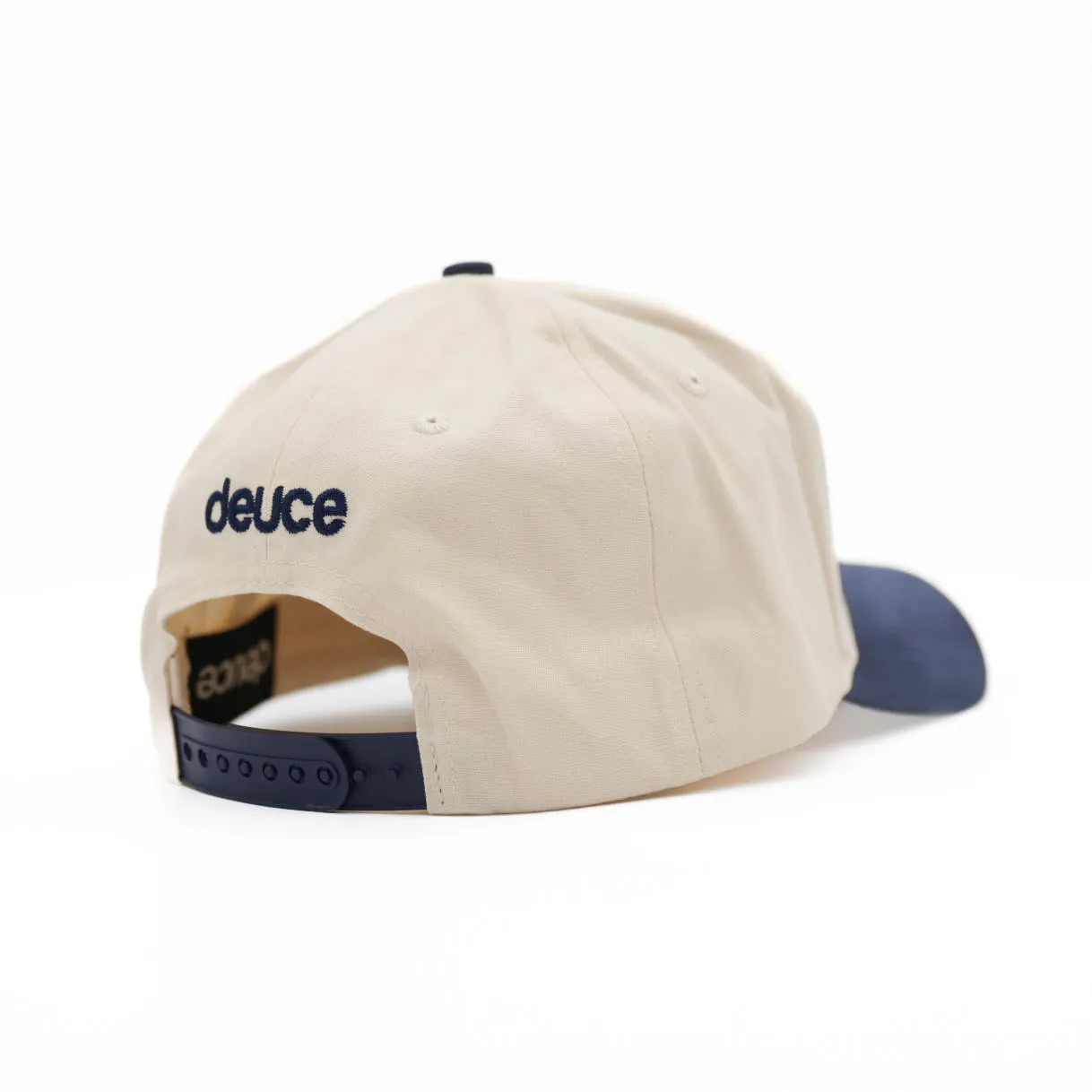 DEUCE PEACE CURVED SNAPBACK | Off White / Navy