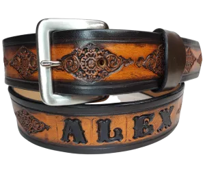 Diamond in the Rough Name Leather Belt