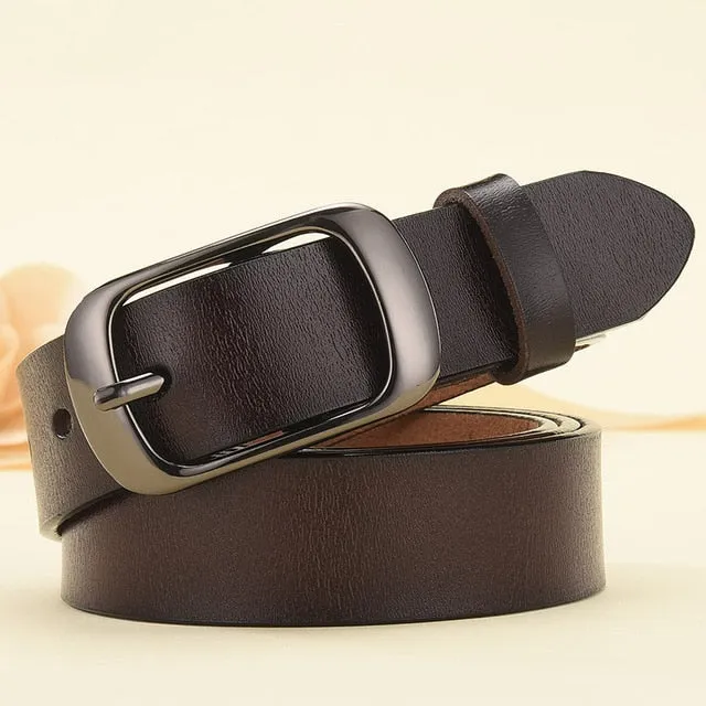 DINISITON New Women Genuine Leather Belt For Female Strap Casual All-match Ladies Adjustable Belts Designer High Quality Brand