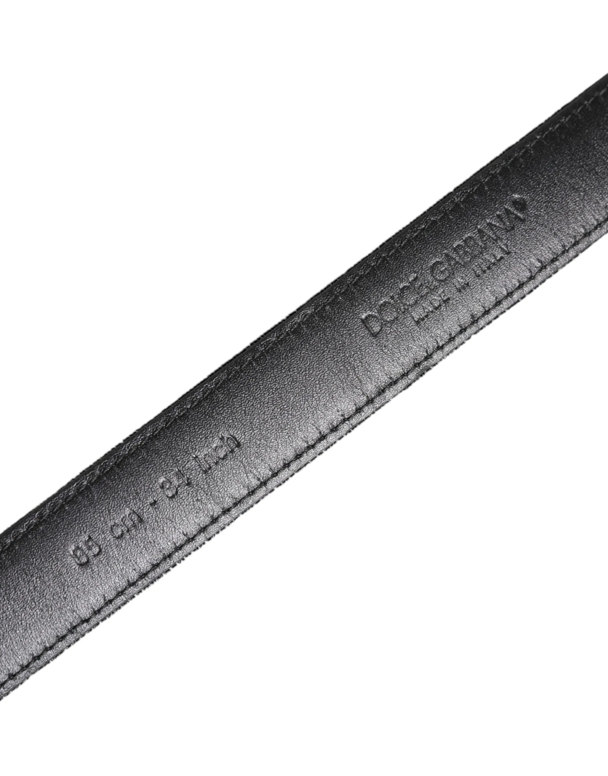 Dolce & Gabbana Black Leather Metal Buckle Classic Belt