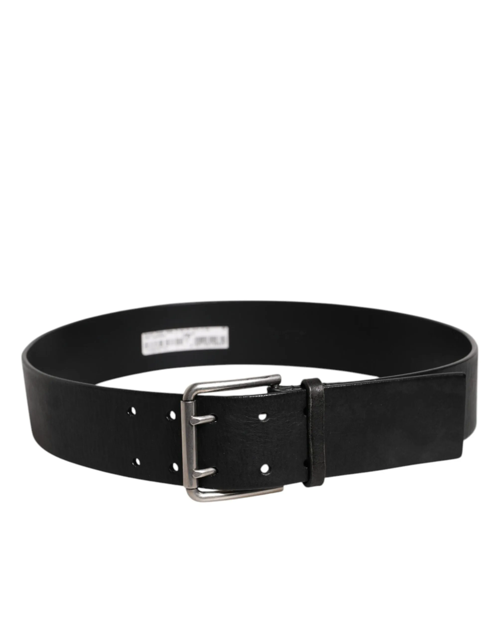 Dolce & Gabbana Black Leather Metal Buckle Classic Belt