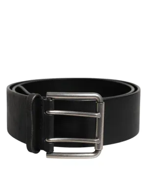 Dolce & Gabbana Black Leather Metal Buckle Classic Belt