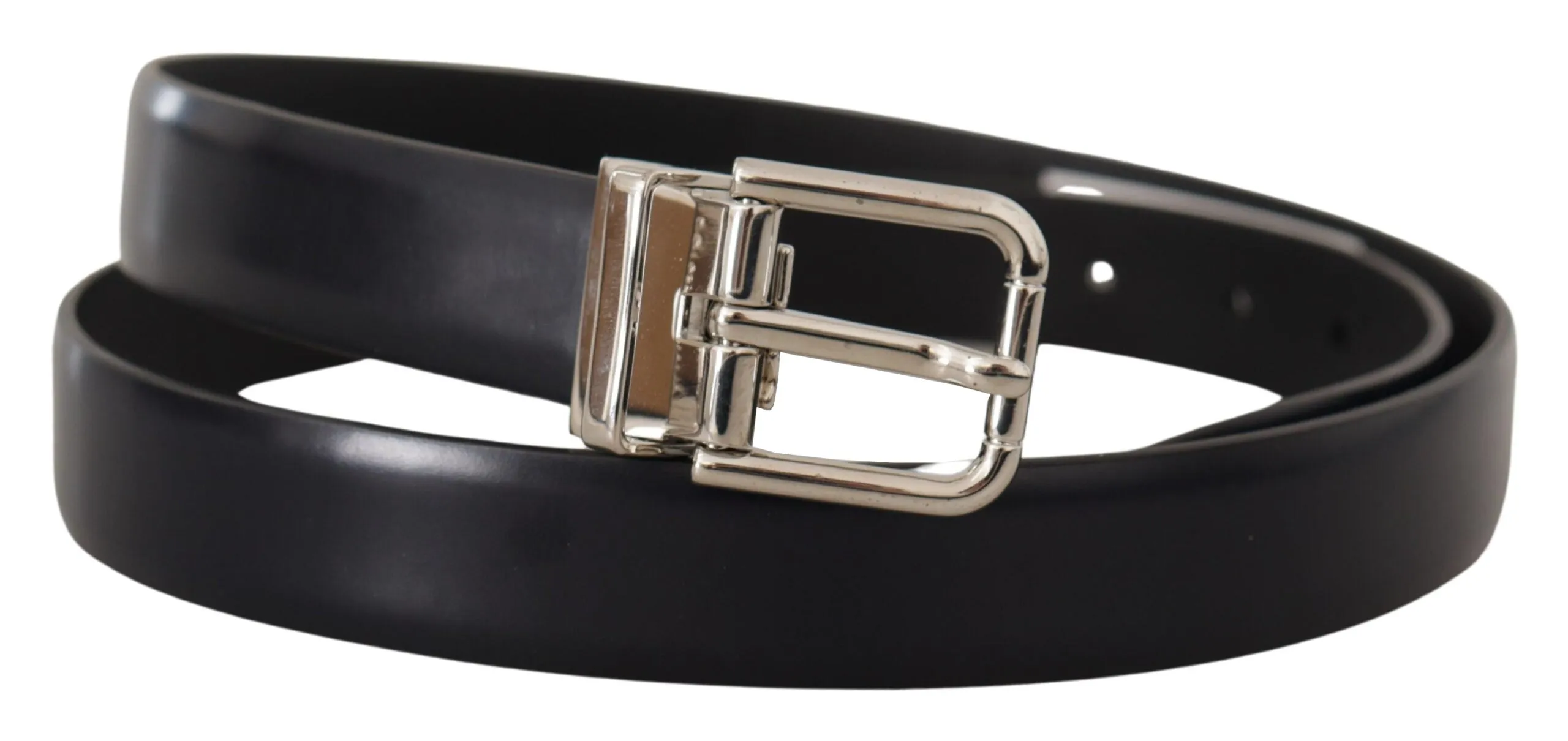 Dolce & Gabbana Elegant Leather Belt with Metal Buckle