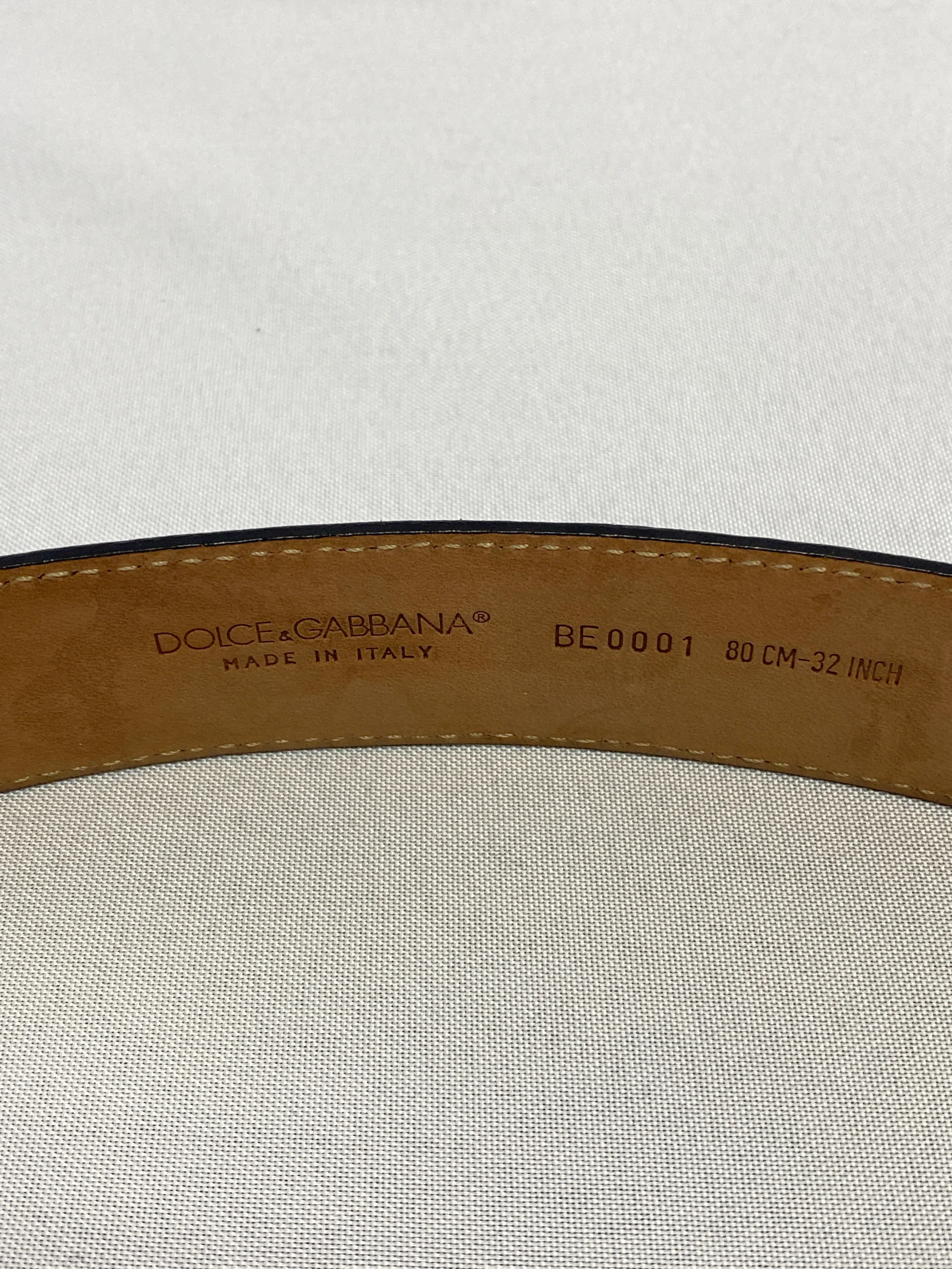 Dolce and Gabbana Black Leather Belt