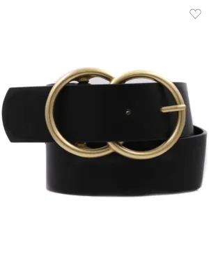 Double Metal Belt: Black