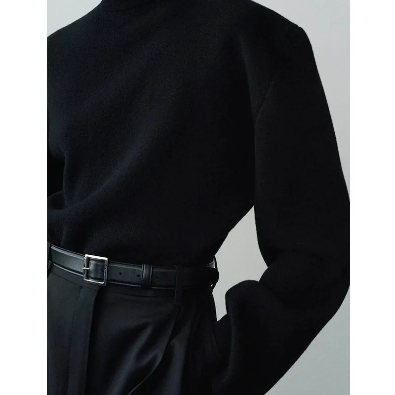 Double-Sided Cowhide Pin Buckle Belt