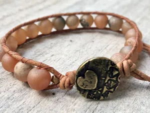 Druzy Agate Beaded Bracelet