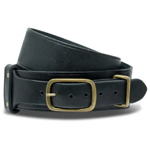 Dundee Kilt Belt - Black Leather Classic
