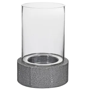 Dwell Leather And Glass Hurricane