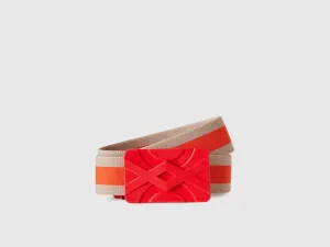 ELASTIC BELT WITH RED BUCKLE