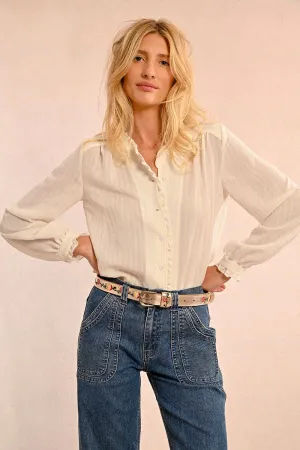 EMBROIDERED FAUX LEATHER BELT