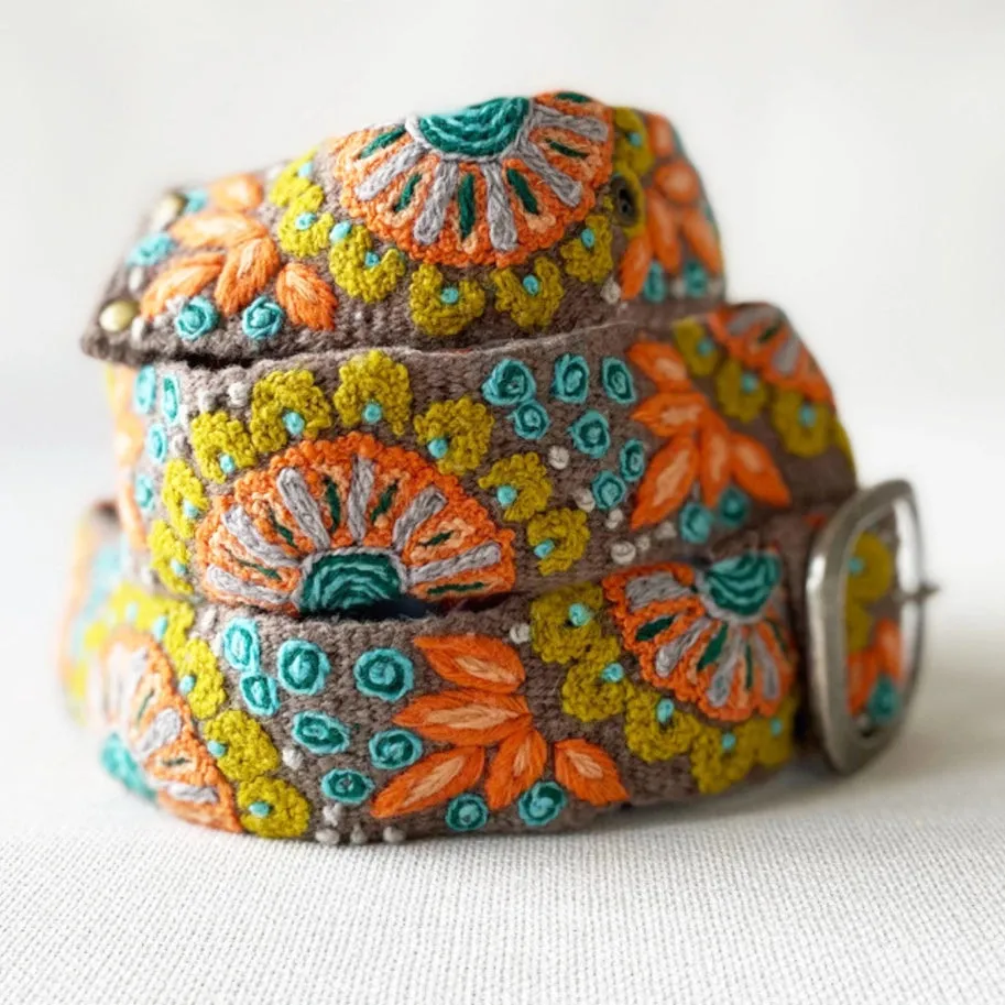 Embroidered Wool Belt