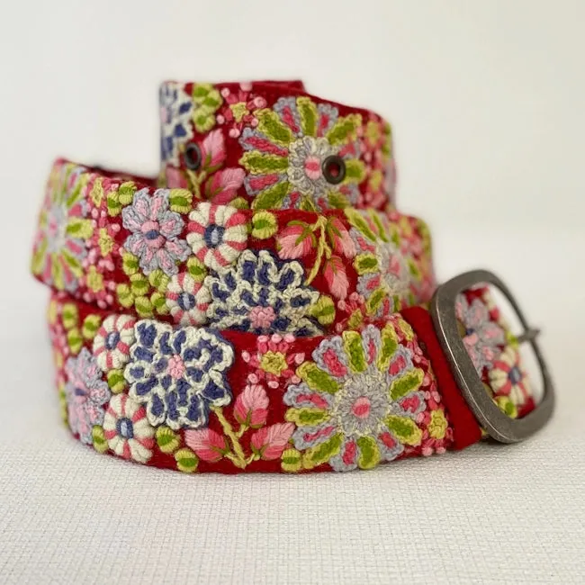Embroidered Wool Belt