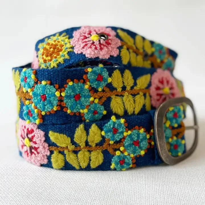 Embroidered Wool Belt