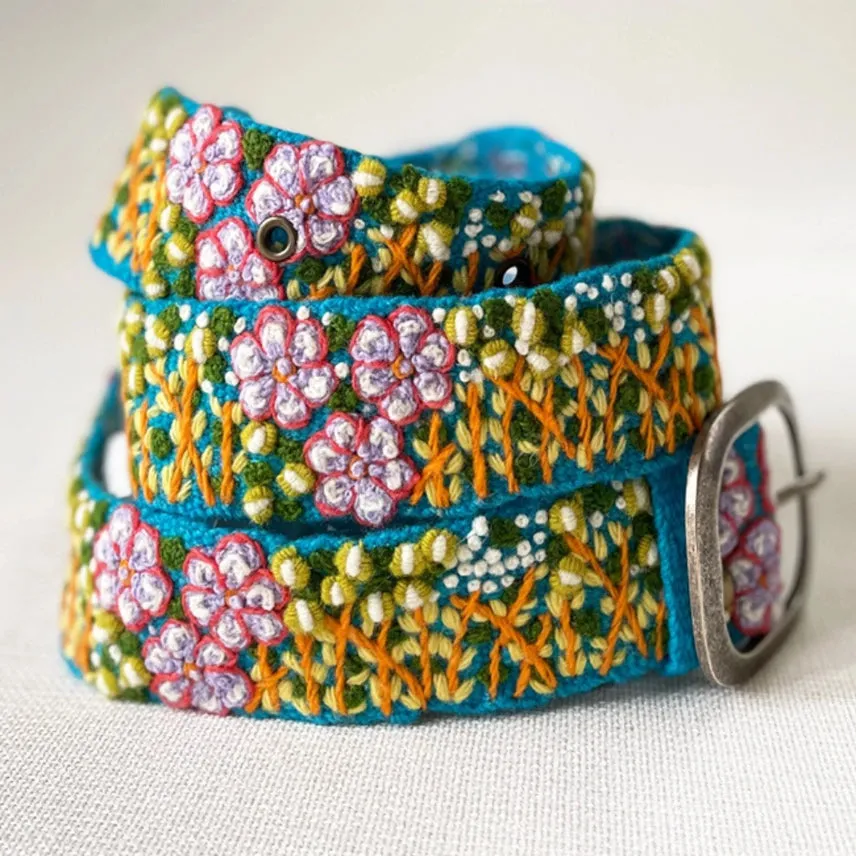 Embroidered Wool Belt