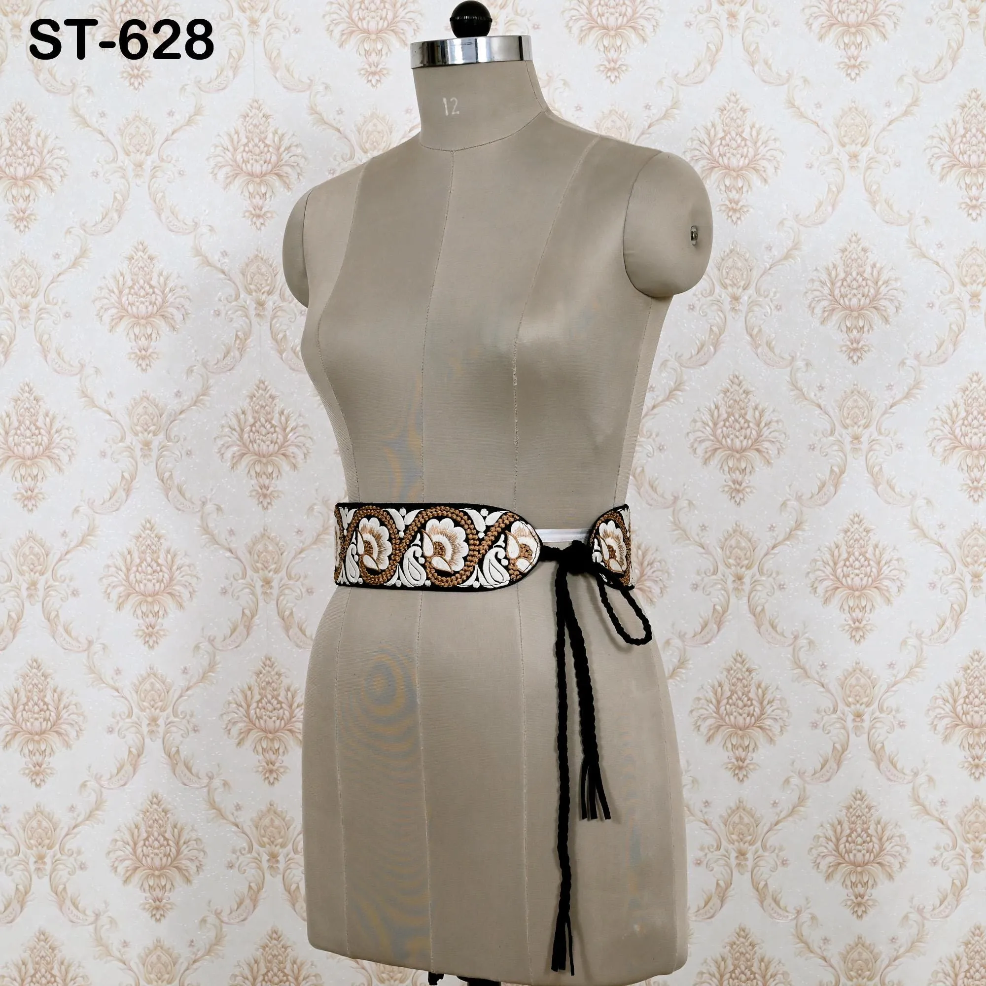 Embroidery Suede Leather Belt for Women Bohemian, Reversible Adjustable Ethnic Belt for Summer Wedding Dresses Unique Gift for Friend
