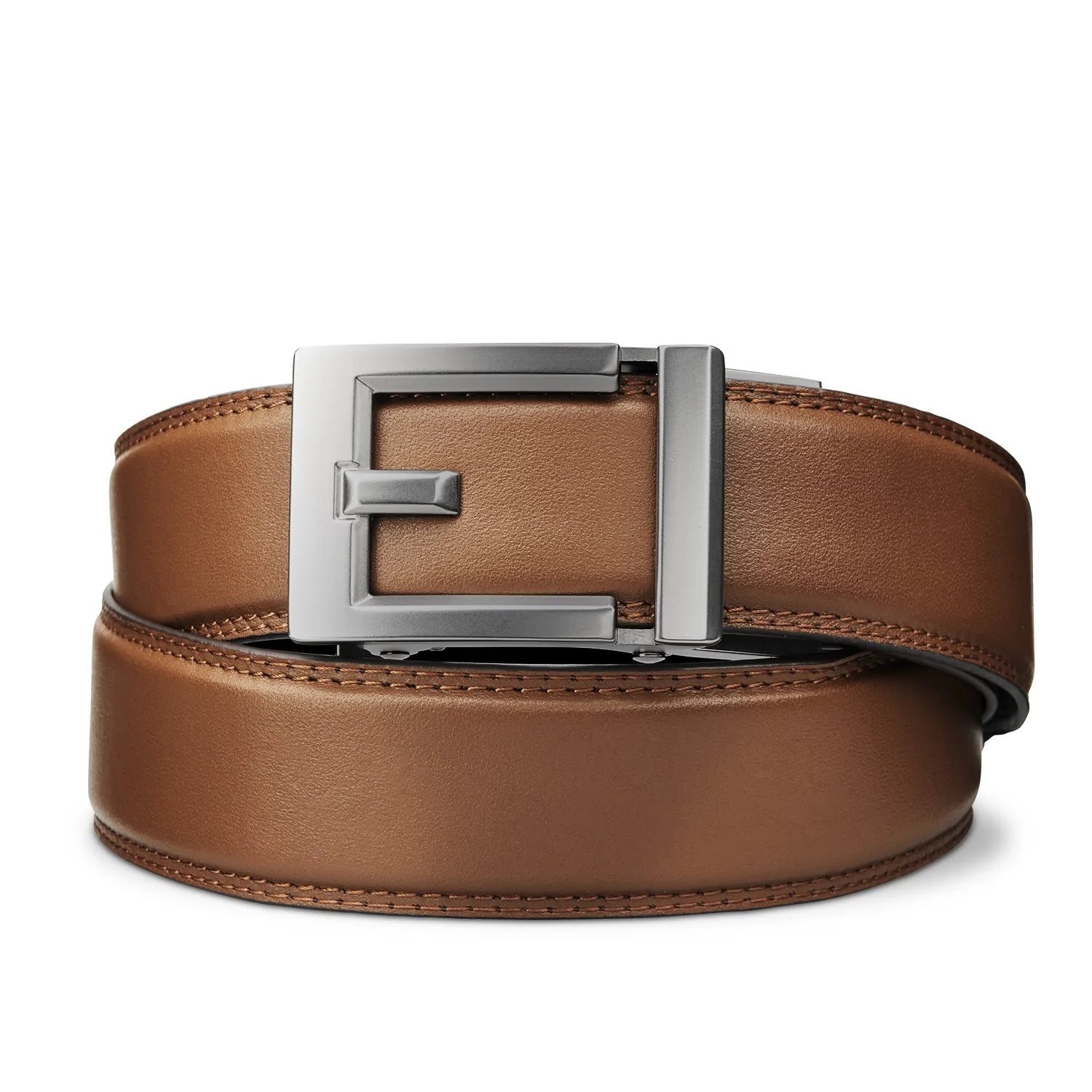 EXPRESS GUNMETAL BUCKLE  |  CLASSIC LEATHER BELT 1.37"