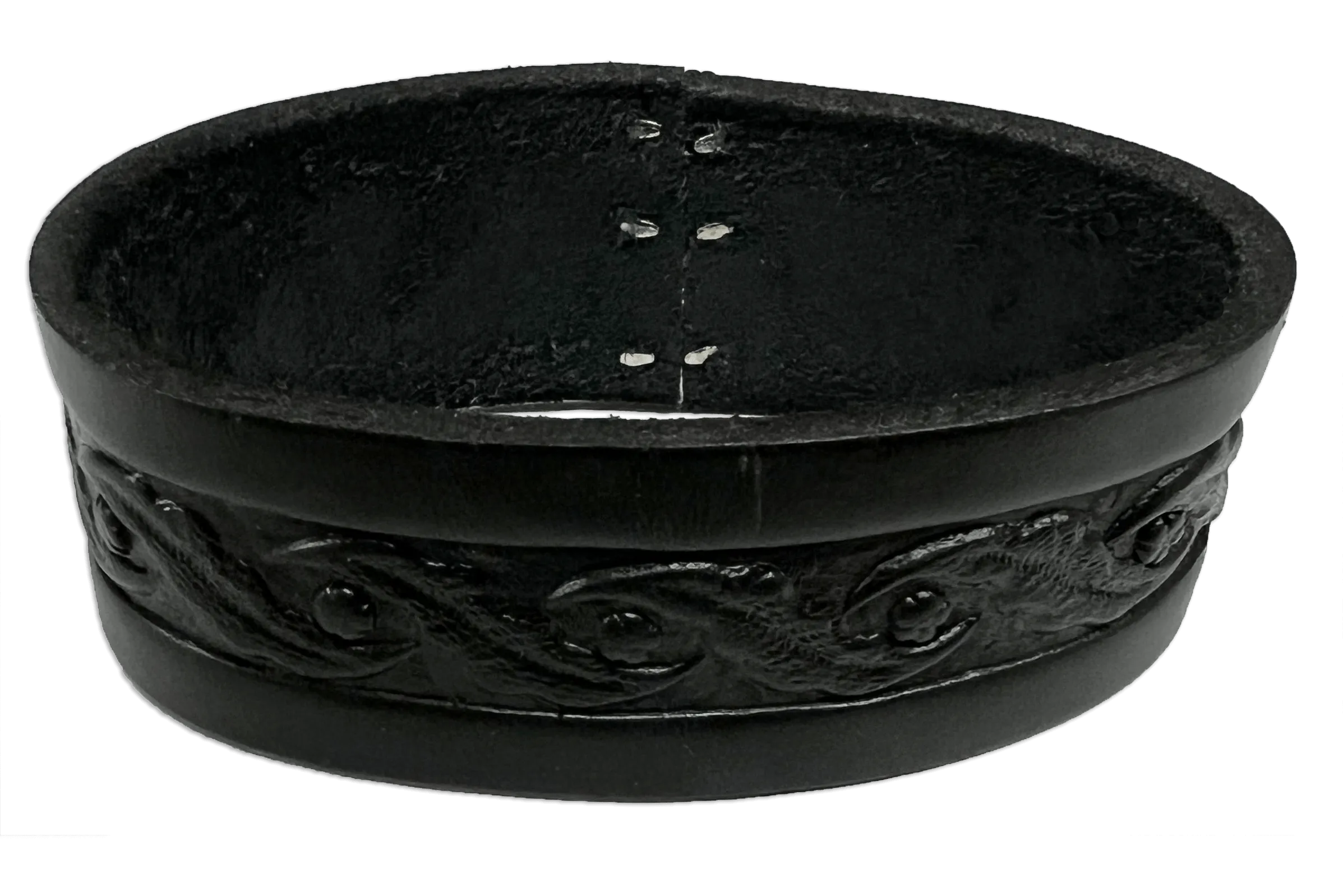 Extra Black Embossed 3.5" Santa Belt Keeper Loop Only