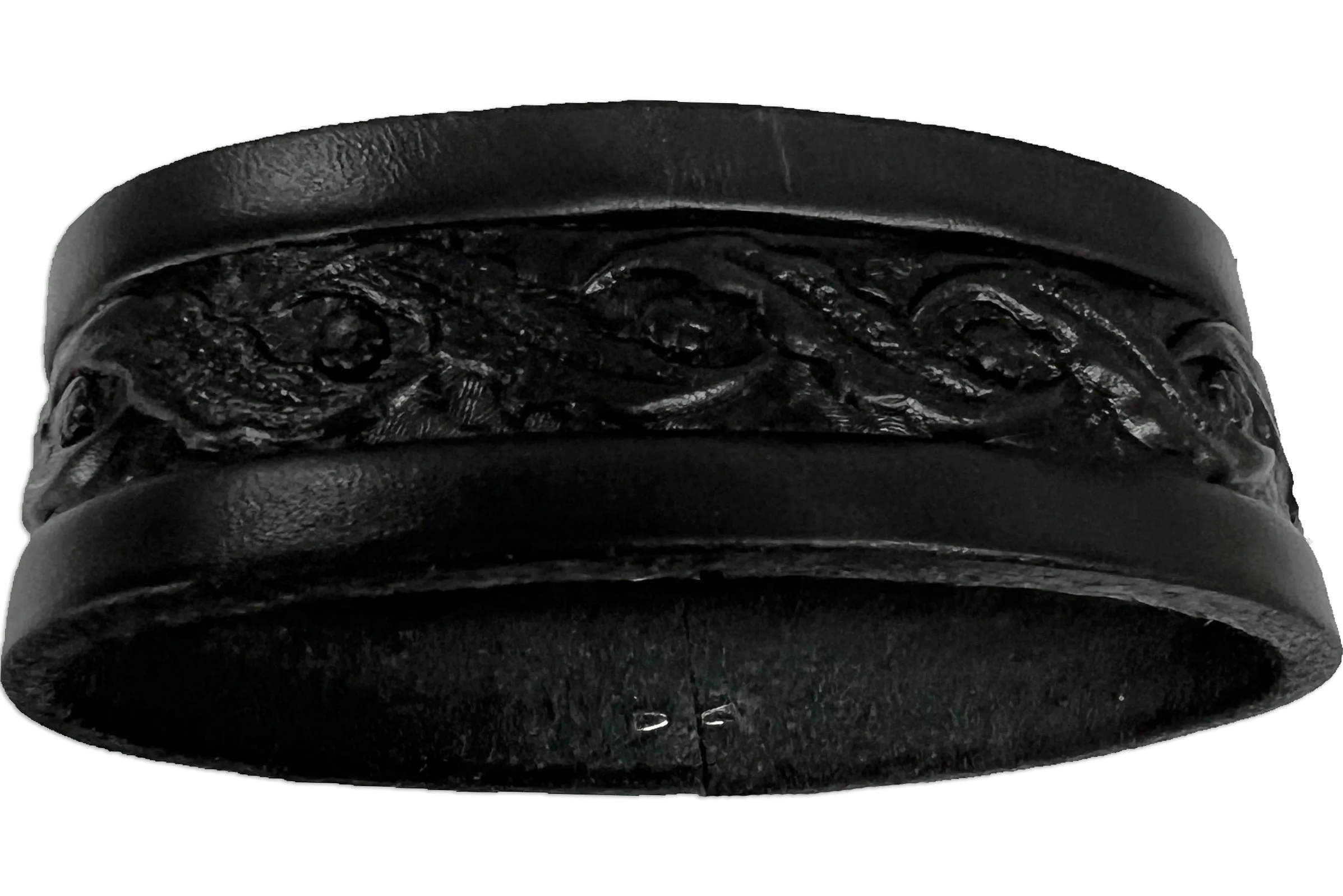 Extra Black Embossed 3.5" Santa Belt Keeper Loop Only