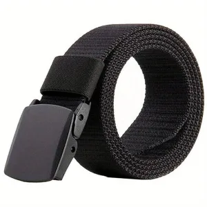 Extra Long Men's Canvas Belt – Casual Style with Oval Buckle