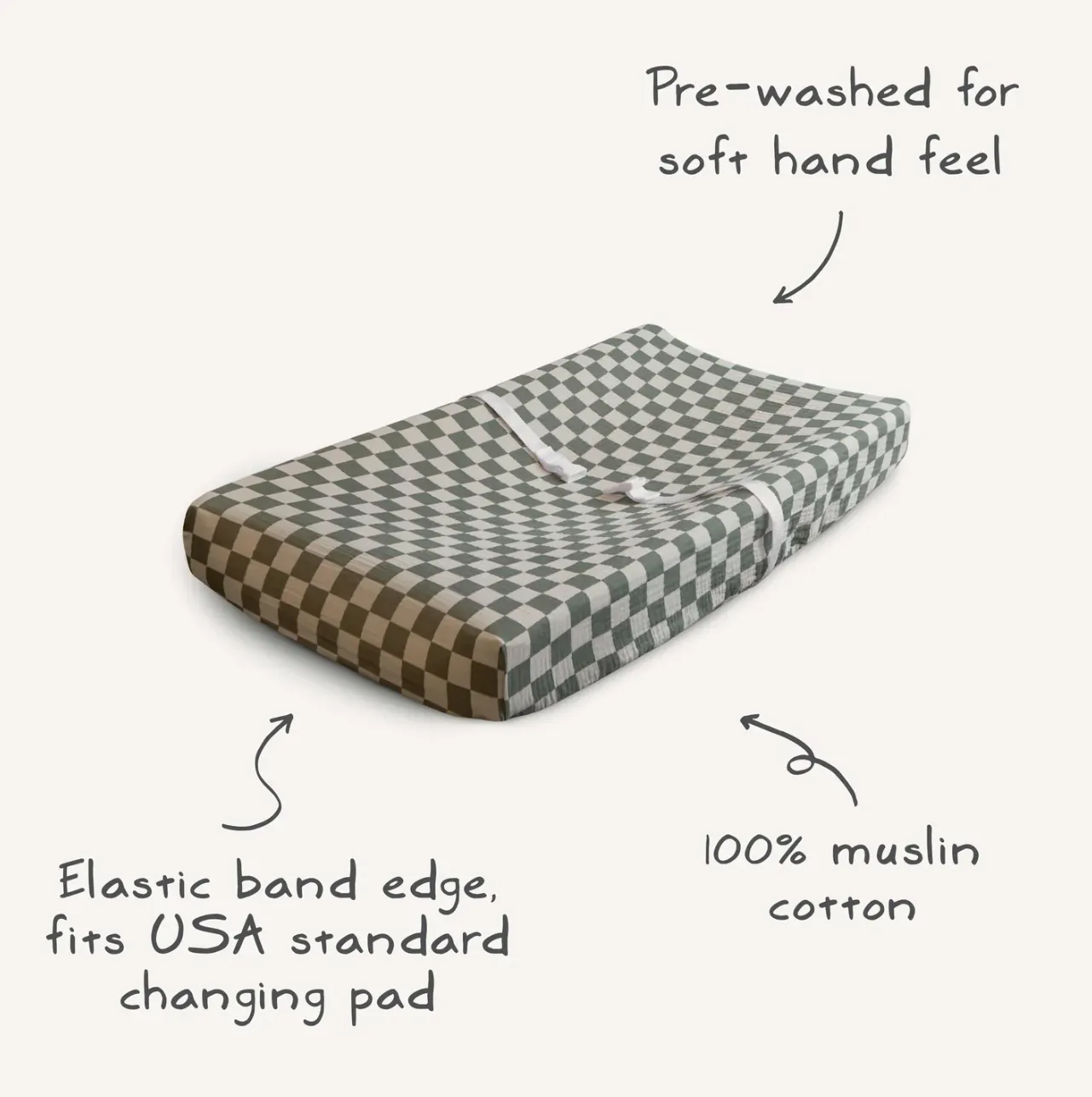 Extra Soft Muslin Changing Pad Cover