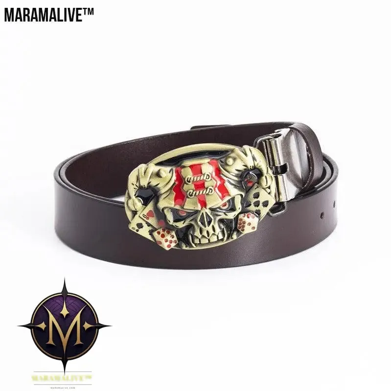 Fashion Simple Skull Shape Leather Belt