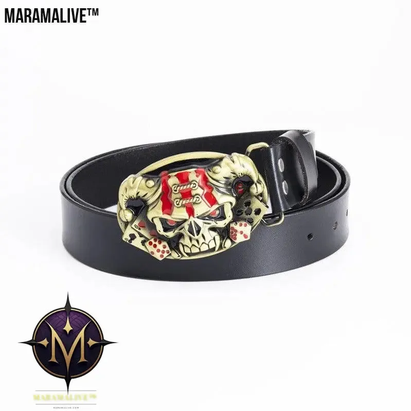 Fashion Simple Skull Shape Leather Belt