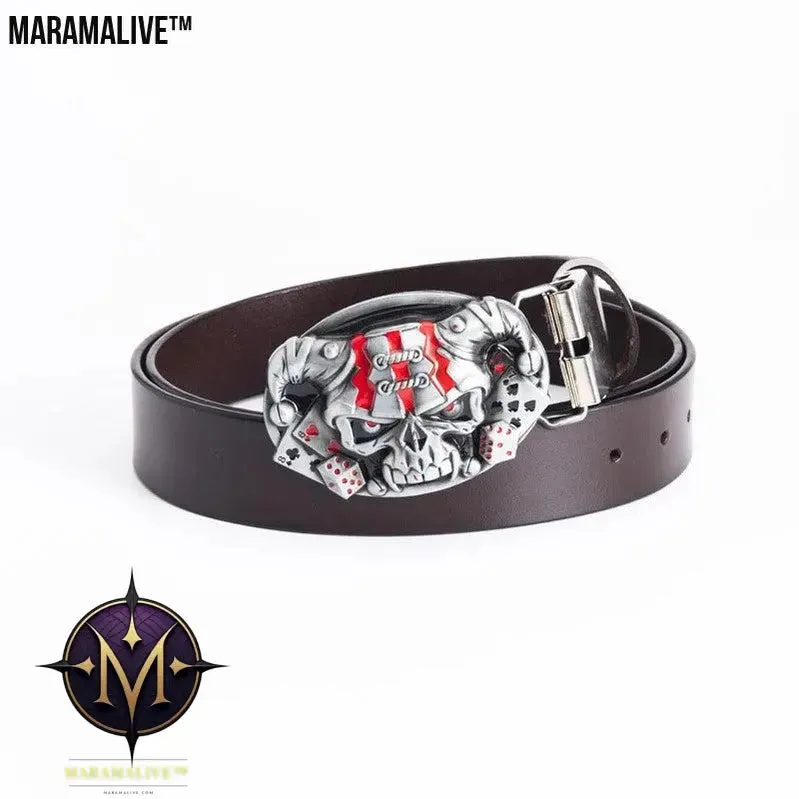 Fashion Simple Skull Shape Leather Belt