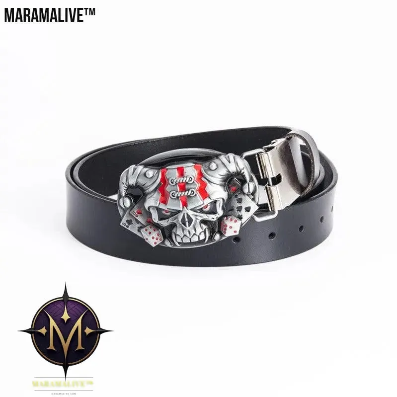 Fashion Simple Skull Shape Leather Belt
