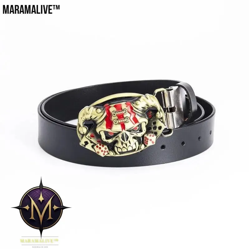 Fashion Simple Skull Shape Leather Belt