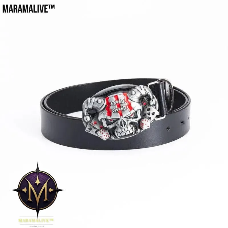 Fashion Simple Skull Shape Leather Belt