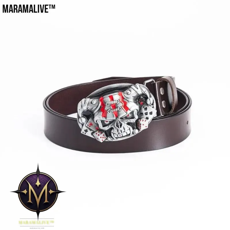 Fashion Simple Skull Shape Leather Belt