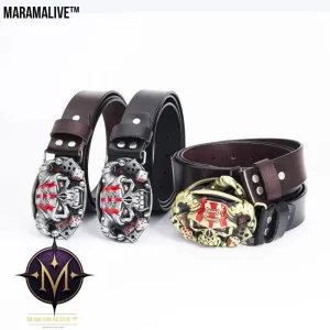 Fashion Simple Skull Shape Leather Belt