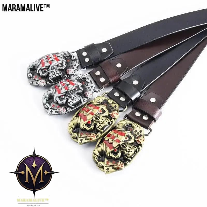 Fashion Simple Skull Shape Leather Belt