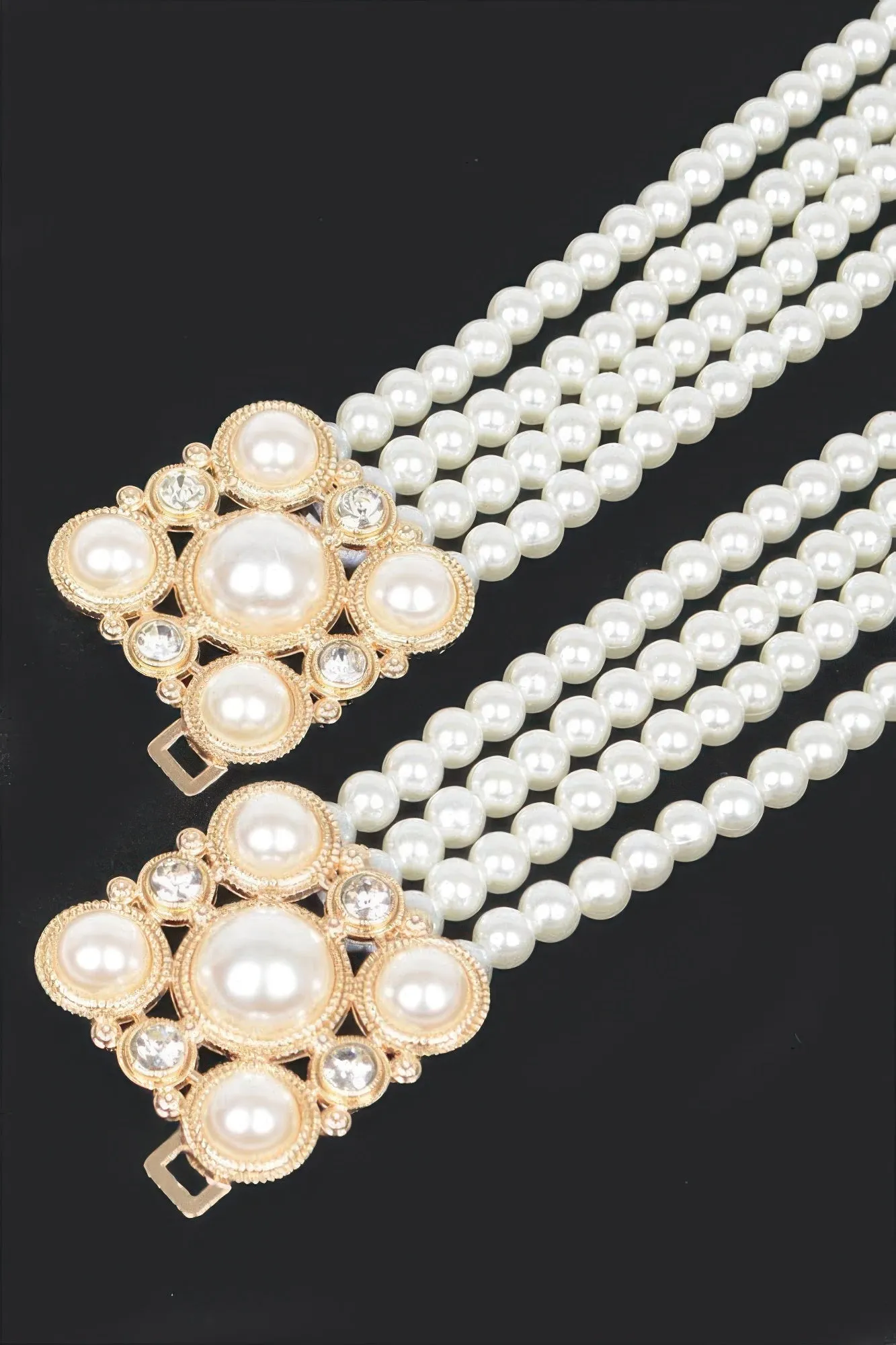 Faux Pearl Elastic Belt