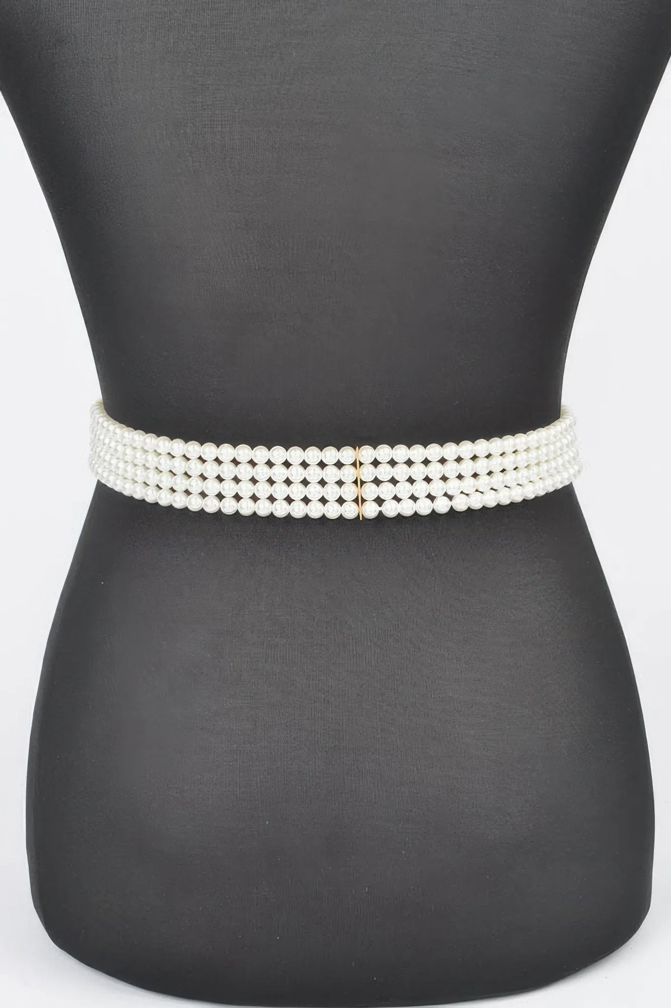 Faux Pearl Elastic Belt