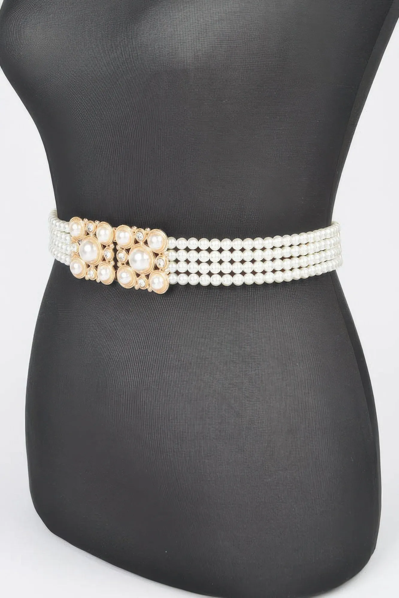 Faux Pearl Elastic Belt