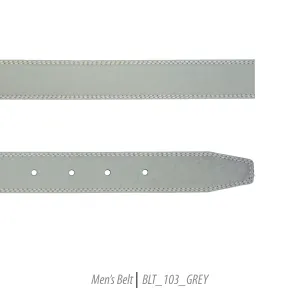 Ferrecci Mens 100% Genuine 103 Grey Leather Belt - One size Fits All