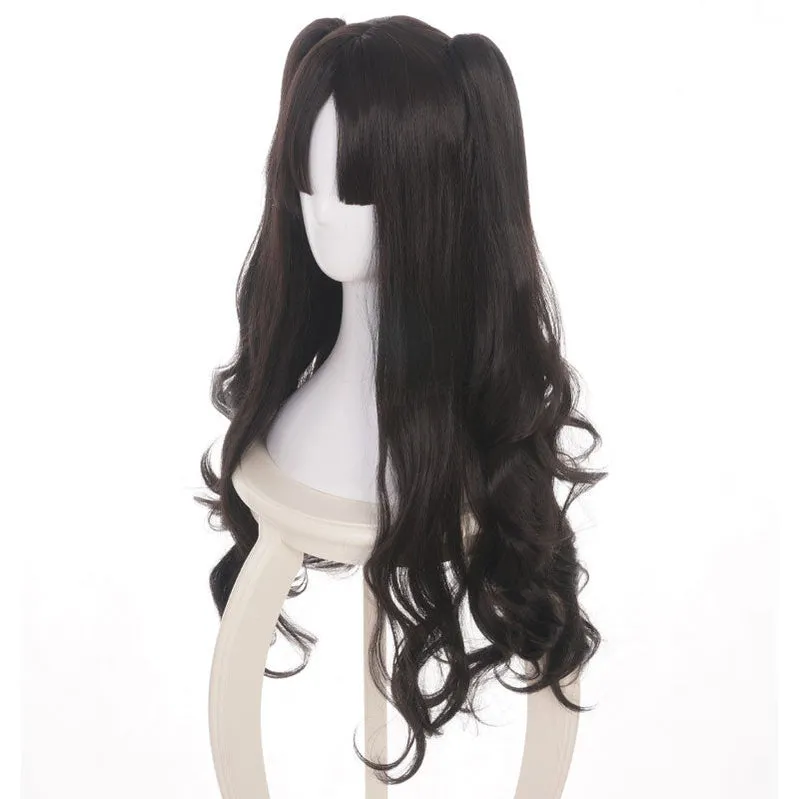 FGO Fate Grand Order Babylonia Ishtar 80cm Long Straight Double Ponytail Black Cosplay Wig