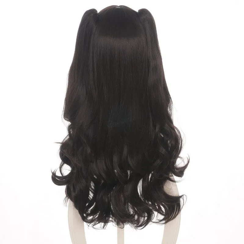 FGO Fate Grand Order Babylonia Ishtar 80cm Long Straight Double Ponytail Black Cosplay Wig
